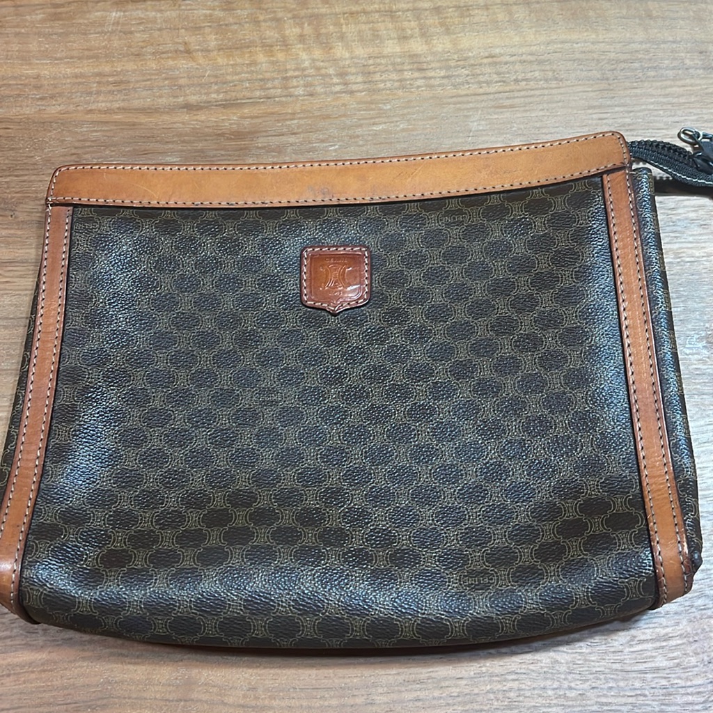 Celine Macadam Canvas Clutch Bag